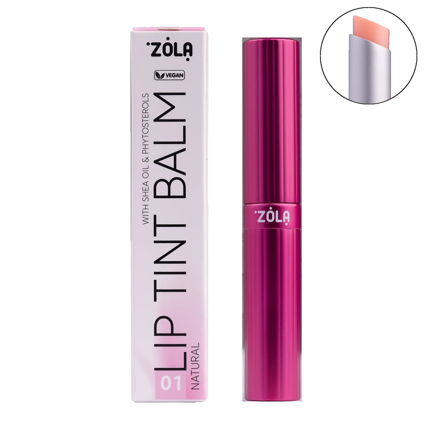 Zola Відтінковий Бальзам Для Губ Lip Tint Balm (01 Natural) — 1